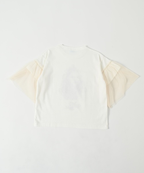 MARKEY'S（マーキーズ）の「【オズの魔法使】別注 袖チュールTシャツ（80～130cm）（Tシャツ/カットソー・キッズ・ホワイト/ブラック・80/90/100/110/120/130）」の3枚目の写真