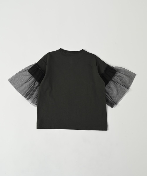 MARKEY'S（マーキーズ）の「【オズの魔法使】別注 袖チュールTシャツ（80～130cm）（Tシャツ/カットソー・キッズ・ホワイト/ブラック・80/90/100/110/120/130）」の4枚目の写真