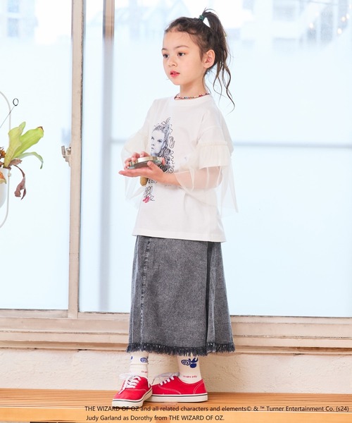 MARKEY'S（マーキーズ）の「【オズの魔法使】別注 袖チュールTシャツ（80～130cm）（Tシャツ/カットソー・キッズ・ホワイト/ブラック・80/90/100/110/120/130）」の10枚目の写真