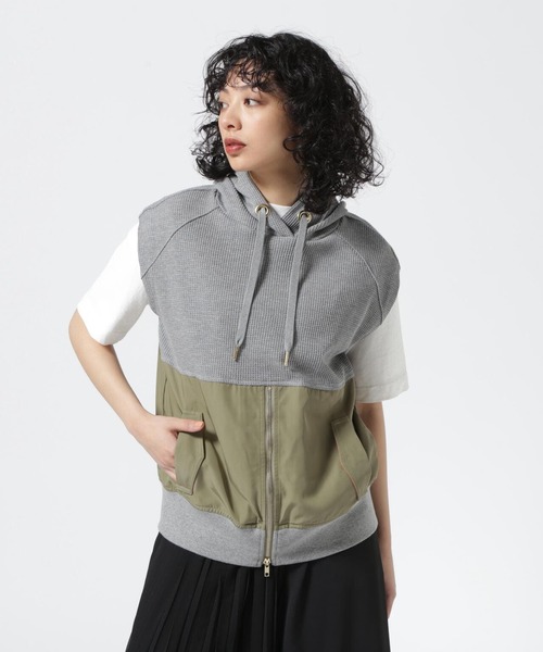 Risley（リズレー）の「Risley/リズレー/ドッキングノースリーブパーカー（パーカー・レディース・ブラック/グレー・F）」の21枚目の写真