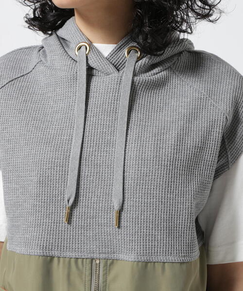 Risley（リズレー）の「Risley/リズレー/ドッキングノースリーブパーカー（パーカー・レディース・ブラック/グレー・F）」の15枚目の写真