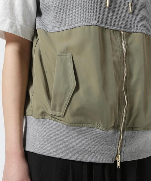 Risley（リズレー）の「Risley/リズレー/ドッキングノースリーブパーカー（パーカー・レディース・ブラック/グレー・F）」の17枚目の写真