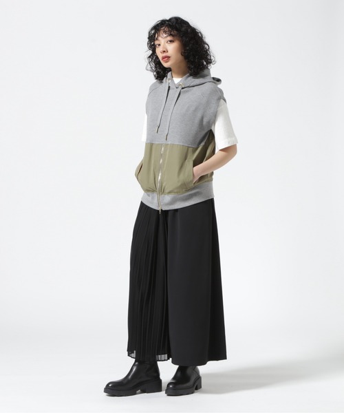 Risley（リズレー）の「Risley/リズレー/ドッキングノースリーブパーカー（パーカー・レディース・ブラック/グレー・F）」の12枚目の写真