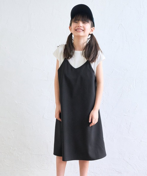 coca(coca)(コカ)の「キッズ ドッキングキャミワンピース(ワンピース・キッズ・その他/ブラック・120/110/140/130)」の2枚目の写真