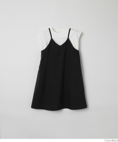 coca(coca)(コカ)の「キッズ ドッキングキャミワンピース(ワンピース・キッズ・その他/ブラック・120/110/140/130)」の12枚目の写真