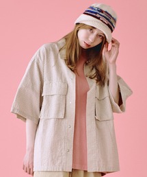 Universal Style Wear シアサッカー チェック ユーティリティー シャツ