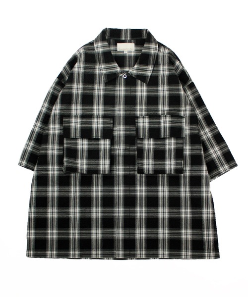Universal Style Wear(ユニバーサルスタイルウェア)の「Universal Style Wear シアサッカー チェック ユーティリティー シャツ(シャツ/ブラウス・メンズ・ネイビー/グリーン/キャメル/ブラック・MEDIUM/LARGE/X-LARGE)」の19枚目の写真