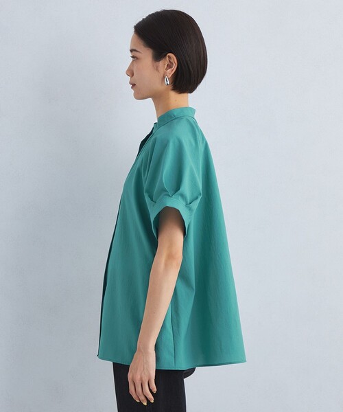 green label relaxing（グリーンレーベルリラクシング）の「スタンドネック 2WAY ブラウス（シャツ/ブラウス・レディース・ターコイズブルー/オフホワイト/ブラック・FREE）」の12枚目の写真