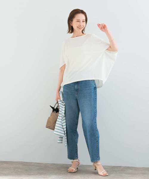 URBAN RESEARCH ROSSO WOMEN(アーバンリサーチ ロッソ)の「5分袖ドルマンプルオーバー(Tシャツ/カットソー・レディース・オフホワイト/グレー系その他/ベージュ系その他/ネイビー・FREE)」の10枚目の写真