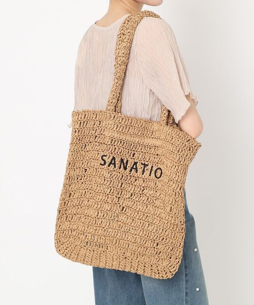 Ober Tashe(オーバータッシェ)の「雑材ロゴ刺繍トート(トートバッグ・レディース・ベージュ/ライトブルー/ライトベージュ・FREE)」の9枚目の写真
