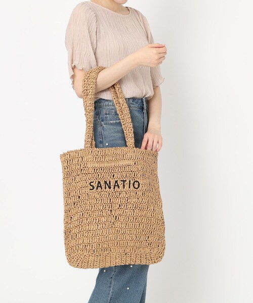 Ober Tashe(オーバータッシェ)の「雑材ロゴ刺繍トート(トートバッグ・レディース・ベージュ/ライトブルー/ライトベージュ・FREE)」の11枚目の写真