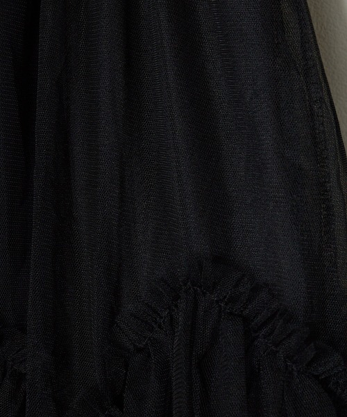 ROOPTOKYO（ループトウキョウ）の「チュールティアードフレアスカート（スカート・レディース・ブラック/ミント/アイボリー・FREE）」の5枚目の写真