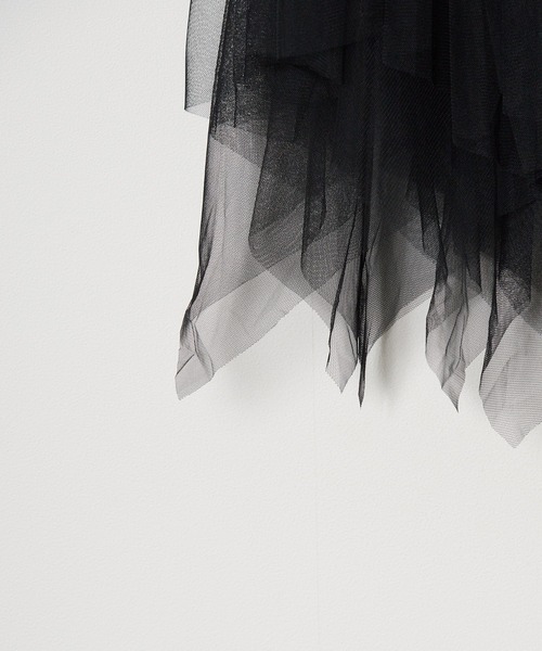 ROOPTOKYO（ループトウキョウ）の「チュールティアードフレアスカート（スカート・レディース・ブラック/ミント/アイボリー・FREE）」の6枚目の写真