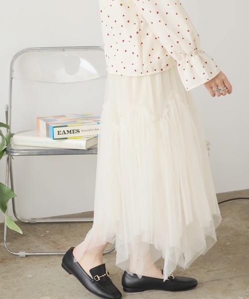 ROOPTOKYO（ループトウキョウ）の「チュールティアードフレアスカート（スカート・レディース・ブラック/ミント/アイボリー・FREE）」の8枚目の写真
