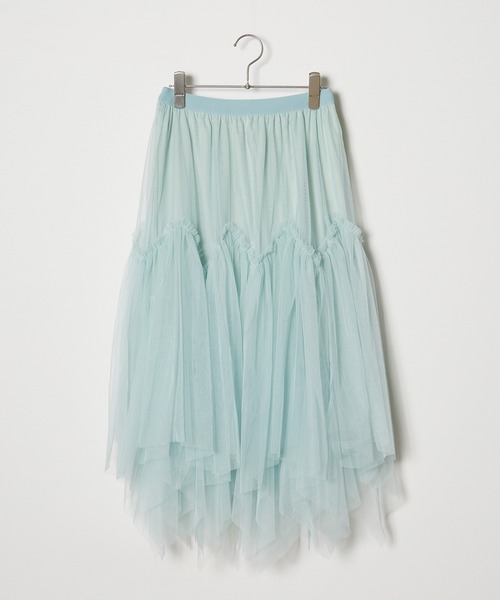 ROOPTOKYO（ループトウキョウ）の「チュールティアードフレアスカート（スカート・レディース・ブラック/ミント/アイボリー・FREE）」の16枚目の写真