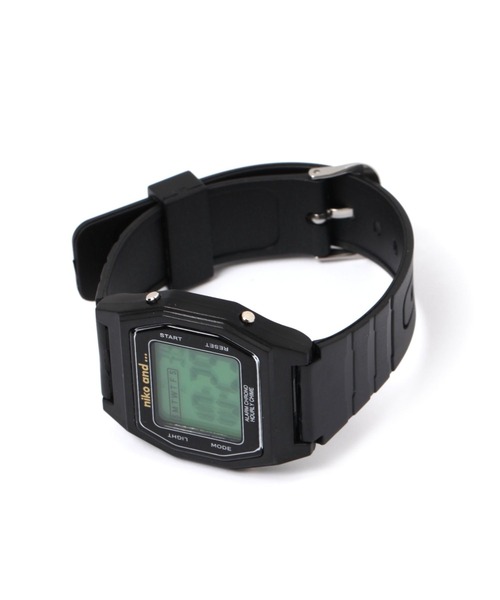 niko and...（ニコアンド）の「シリコンデジタルウォッチ（デジタル腕時計・レディース・ブラック/イエロー/クリア/レッド/グリーン・0）」の7枚目の写真