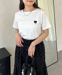フロッキーハートランダムパールTシャツ