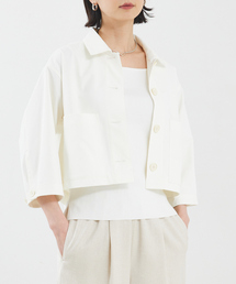 qualite | 通勤/オフィスカジュアル】セットアップ対応2WAYストレッチシャツブルゾン(ブルゾン)