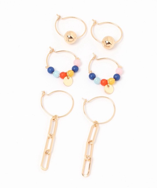 niko and...(ニコアンド)の「3SETマルチチェーンピアス(ピアス(両耳用)・レディース・その他7/その他1/その他2/その他3/その他4/その他5/その他6・0)」の4枚目の写真