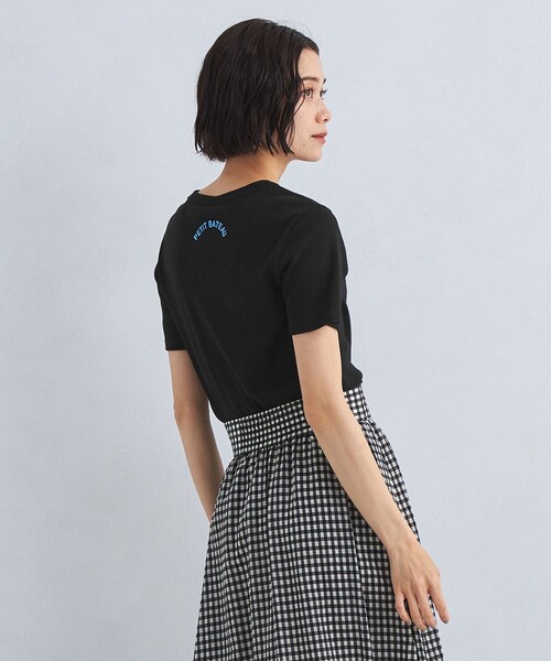 PETIT BATEAU(プチバトー)の「【別注】<PETIT BATEAU>バックプリント ショートスリーブ Tシャツ(Tシャツ/カットソー・レディース・その他1/オフホワイト/ブラック/ダークブラウン・FREE)」の1枚目の写真