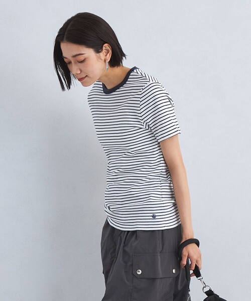 PETIT BATEAU(プチバトー)の「【別注】<PETIT BATEAU>バックプリント ショートスリーブ Tシャツ(Tシャツ/カットソー・レディース・その他1/オフホワイト/ブラック/ダークブラウン・FREE)」の5枚目の写真