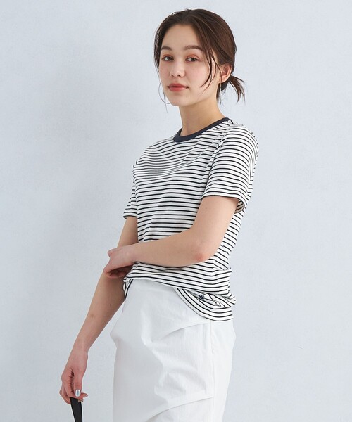PETIT BATEAU(プチバトー)の「【別注】<PETIT BATEAU>バックプリント ショートスリーブ Tシャツ(Tシャツ/カットソー・レディース・その他1/オフホワイト/ブラック/ダークブラウン・FREE)」の9枚目の写真