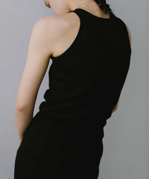 e/rm（イーアールエム）の「【e/rm】アセテートニットタンクトップ（タンクトップ・レディース・ブラック/ライトブルー・FREE）」の12枚目の写真