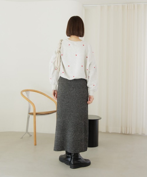 flower（フラワー）の「スリットニットスカート（スカート・レディース・ブラック/ホワイト・FREE）」の14枚目の写真