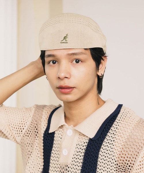 KANGOL（カンゴール）の「KANGOL/カンゴール Tropic 504 Ventair ハンチングキャップ（ハンチング/ベレー帽・メンズ・チャコール/ベージュ/ネイビー/ラベンダー/ホワイト/サーモンピンク/レッド/バーガンディー/ブラック/エメラルドブルー/グレー/レモンイエロー・M/XL/L）」の6枚目の写真
