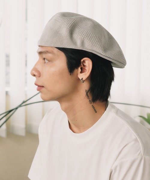 KANGOL（カンゴール）の「KANGOL/カンゴール Tropic 504 Ventair ハンチングキャップ（ハンチング/ベレー帽・メンズ・チャコール/ベージュ/ネイビー/ラベンダー/ホワイト/サーモンピンク/レッド/バーガンディー/ブラック/エメラルドブルー/グレー/レモンイエロー・M/XL/L）」の4枚目の写真