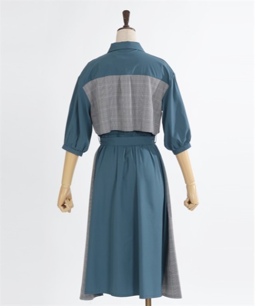 axes femme（アクシーズファム）の「パッチワーク柄フリルワンピ