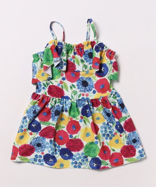 Ocean&Ground（オーシャン&グラウンド）の「【UVカット】ラウンドフレアワンピース水着（90～140cm）（水着・キッズ・レッド/ライトブルー・90/100/110/120/130/140）」の2枚目の写真
