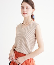 saloon | SALOON(サルーン)/ Vネックラメノースリニット(ニット/セーター)