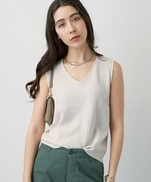 saloon | SALOON(サルーン)/　Vネックラメノースリニット(ニット/セーター)