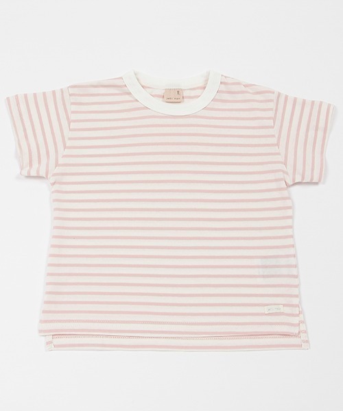 petit main（プティマイン）の「【GOODPRICE・接触冷感】ボーダーT（Tシャツ/カットソー・キッズ・ライトピンク/レッド/ライトグリーン/ライトグレー/イエロー/ネイビー・80ｃｍ/90cm/100cm/110cm/120cm/130cm）」の5枚目の写真