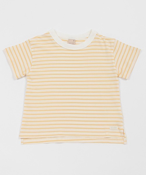 petit main（プティマイン）の「【GOODPRICE・接触冷感】ボーダーT（Tシャツ/カットソー・キッズ・ライトピンク/レッド/ライトグリーン/ライトグレー/イエロー/ネイビー・80ｃｍ/90cm/100cm/110cm/120cm/130cm）」の4枚目の写真