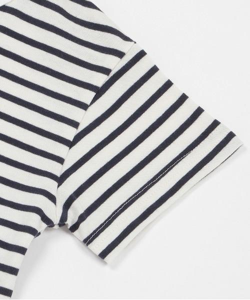 petit main（プティマイン）の「【GOODPRICE・接触冷感】ボーダーT（Tシャツ/カットソー・キッズ・ライトピンク/レッド/ライトグリーン/ライトグレー/イエロー/ネイビー・80ｃｍ/90cm/100cm/110cm/120cm/130cm）」の12枚目の写真