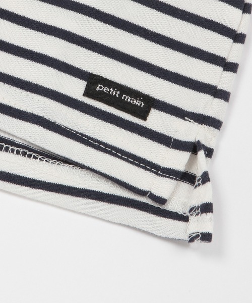 petit main（プティマイン）の「【GOODPRICE・接触冷感】ボーダーT（Tシャツ/カットソー・キッズ・ライトピンク/レッド/ライトグリーン/ライトグレー/イエロー/ネイビー・80ｃｍ/90cm/100cm/110cm/120cm/130cm）」の13枚目の写真