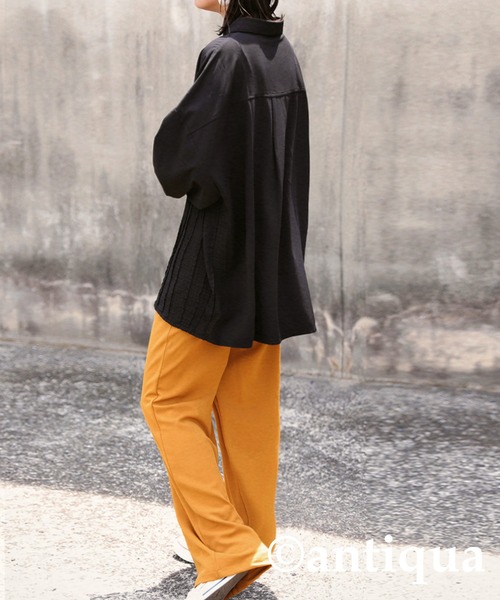 antiqua(アンティカ)の「切り替えレースシャツ(シャツ/ブラウス・レディース・ブラック/ベージュ・P/R)」の9枚目の写真