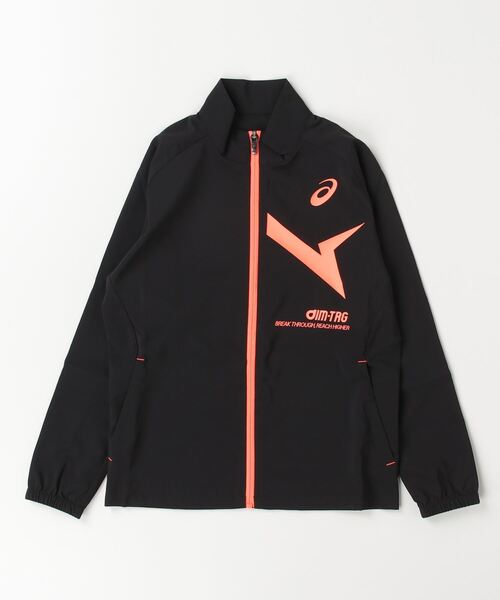ASICS(アシックス)の「アシックス ASICS ジュニアA-I-Mドライストレッチサマーウーブンジャケット(ジャージ・キッズ・ネイビー/ブラック・130cm/140cm/150cm/160cm)」の2枚目の写真
