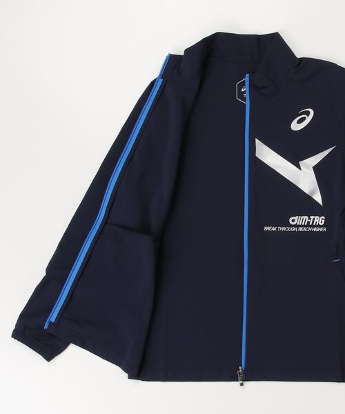ASICS(アシックス)の「アシックス ASICS ジュニアA-I-Mドライストレッチサマーウーブンジャケット(ジャージ・キッズ・ネイビー/ブラック・130cm/140cm/150cm/160cm)」の4枚目の写真