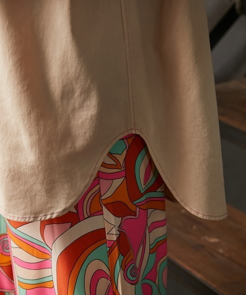 GEVS.(ジェイヴィス)の「<大きいサイズ> 配色ステッチチュニックシャツ GEVS.(シャツ/ブラウス・レディース・ブラック/ベージュ・3L/4L/5L/L/LL)」の17枚目の写真