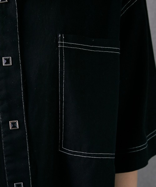 GEVS.(ジェイヴィス)の「<大きいサイズ> 配色ステッチチュニックシャツ GEVS.(シャツ/ブラウス・レディース・ブラック/ベージュ・3L/4L/5L/L/LL)」の21枚目の写真