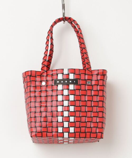 MARNI チェッカーパターン かごバッグ MARNI マルニ かごバッグ バスケット マイクロサイズ ウォーブン