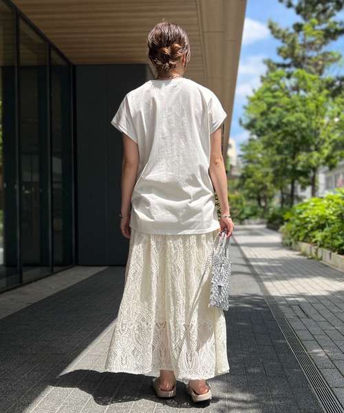un dix cors(アンディコール)の「MONTANAロゴTEE(Tシャツ/カットソー・レディース・チャコールグレー/オフホワイト/ブルー・FREE)」の7枚目の写真