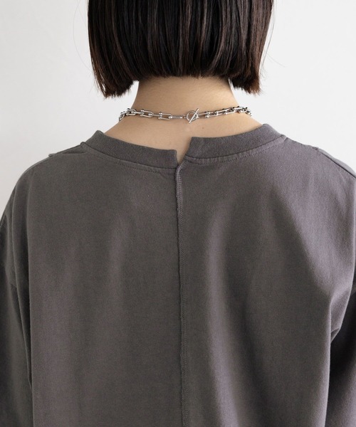 SIGNAL SPORTS（シグナルスポーツ）の「SIGNAL SPORTS/リメイク風プリントルーズT（Tシャツ/カットソー・レディース・ホワイト/ブラック/ブルー・FREE）」の19枚目の写真