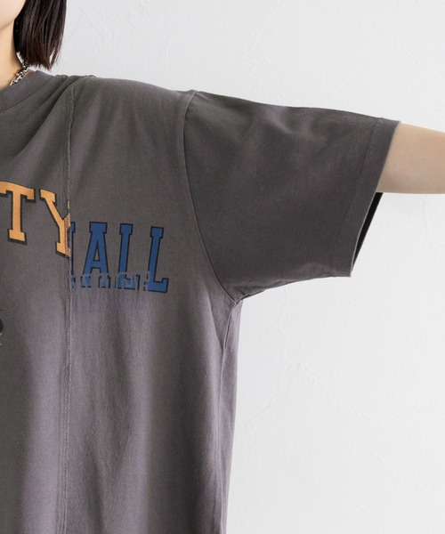 SIGNAL SPORTS（シグナルスポーツ）の「SIGNAL SPORTS/リメイク風プリントルーズT（Tシャツ/カットソー・レディース・ホワイト/ブラック/ブルー・FREE）」の17枚目の写真