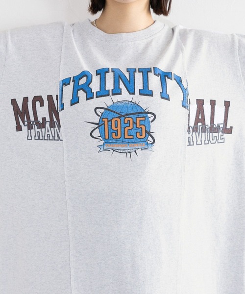 SIGNAL SPORTS（シグナルスポーツ）の「SIGNAL SPORTS/リメイク風プリントルーズT（Tシャツ/カットソー・レディース・ホワイト/ブラック/ブルー・FREE）」の15枚目の写真