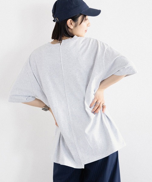 SIGNAL SPORTS（シグナルスポーツ）の「SIGNAL SPORTS/リメイク風プリントルーズT（Tシャツ/カットソー・レディース・ホワイト/ブラック/ブルー・FREE）」の6枚目の写真