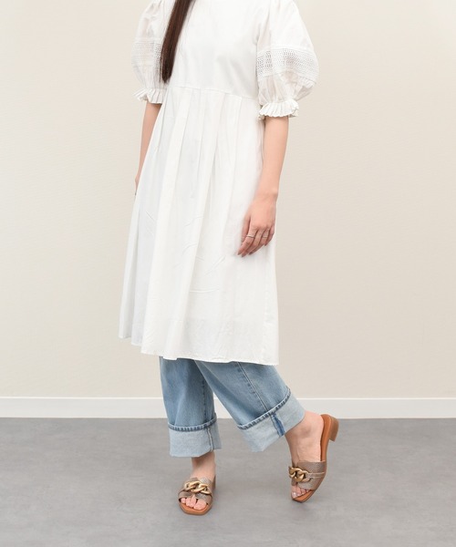 inter-chaussures（インターショシュール）の「【Oh my Sandals】ローヒールチェーンミュールサンダル(E42000)（サンダル・レディース・ブラック/シルバー/アイボリー・38/39/36/37/35）」の13枚目の写真